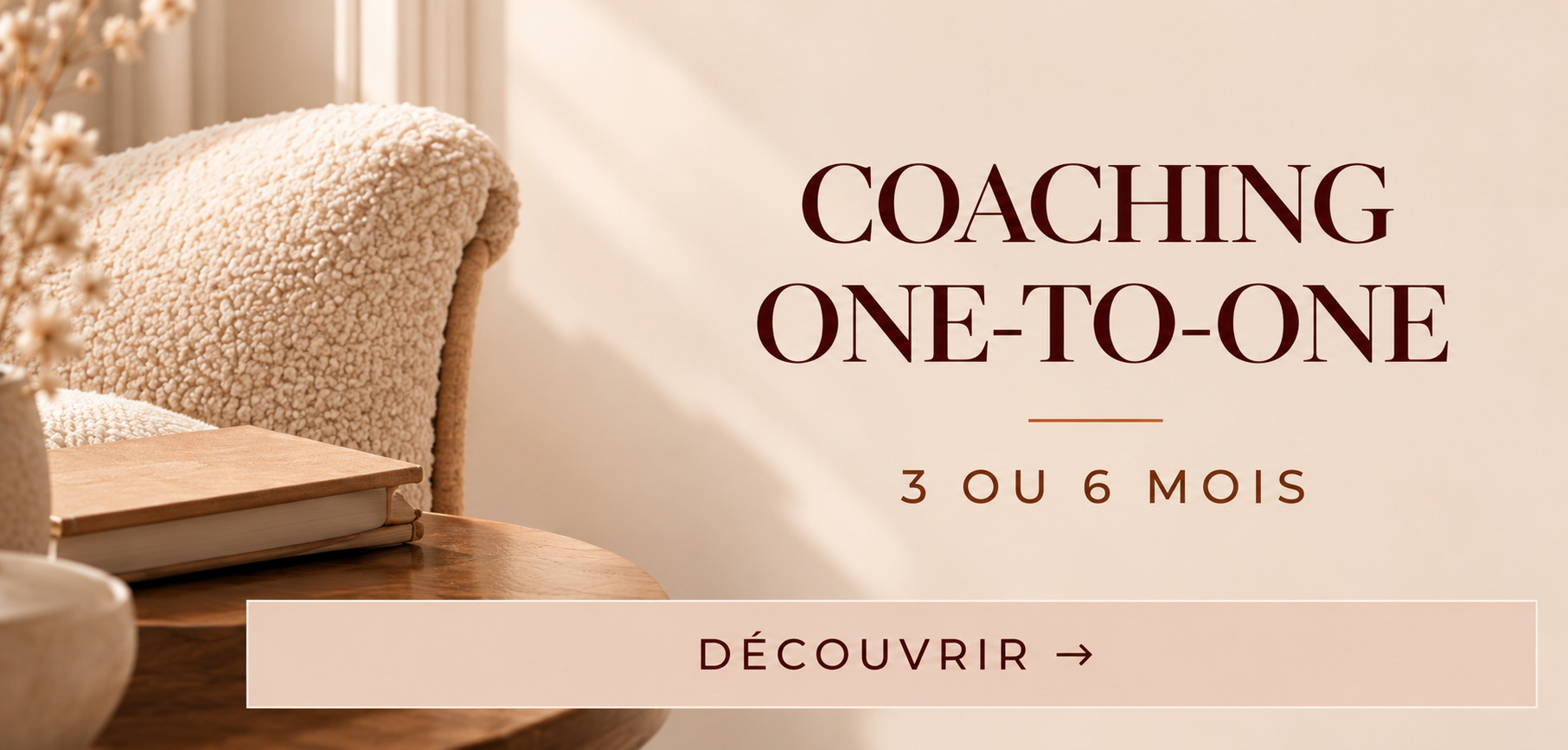Coaching One-to-One, accompagnement de 3 ou 6 mois